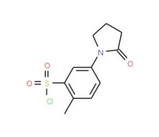 2-Methyl-5-(2-oxo-pyrrolidin-1-yl)-benzenesulfonyl chloride - chemical structure image