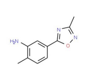 2-methyl-5-(3-methyl-1,2,4-oxadiazol-5-yl)aniline - chemical structure image
