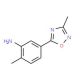 2-methyl-5-(3-methyl-1,2,4-oxadiazol-5-yl)aniline - chemical structure image