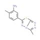 2-Methyl-5-(3-methyl-[1,2,4]triazolo-[3,4-b][1,3,4]thiadiazol-6-yl)-phenylamine - chemical structure image