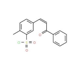 2-Methyl-5-(3-oxo-3-phenyl-propenyl)-benzenesulfonyl chloride - chemical structure image