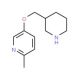 2-Methyl-5-(3-piperidinylmethoxy)pyridine (CAS 914299-47-1) - chemical structure image