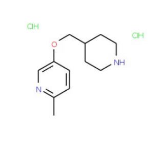 2-Methyl-5-(4-piperidinylmethoxy)pyridine dihydrochloride - chemical structure image