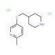 2-Methyl-5-(4-piperidinylmethoxy)pyridine dihydrochloride - chemical structure image