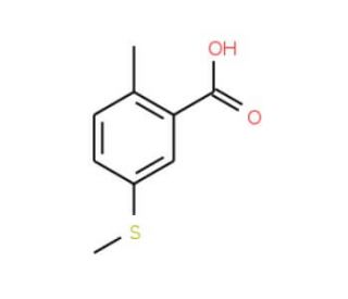 2-methyl-5-(methylthio)benzoic acid (CAS 26246-30-0) - chemical structure image
