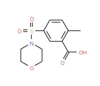 2-Methyl-5-(morpholine-4-sulfonyl)-benzoic acid - chemical structure image