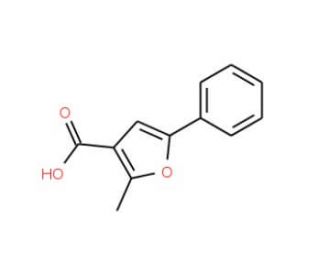 2-Methyl-5-phenyl-3-furoic acid (CAS 108124-17-0) - chemical structure image
