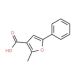 2-Methyl-5-phenyl-3-furoic acid (CAS 108124-17-0) - chemical structure image
