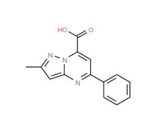 2-Methyl-5-phenyl-pyrazolo[1,5-a]pyrimidine-7-carboxylic acid - chemical structure image