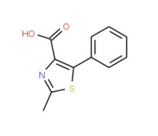 2-Methyl-5-phenyl-thiazole-4-carboxylic acid (CAS 13743-09-4) - chemical structure image