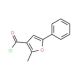 2-Methyl-5-phenylfuran-3-carbonyl chloride (CAS 175276-57-0) - chemical structure image