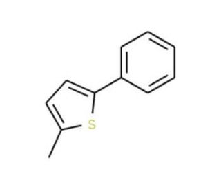 2-Methyl-5-phenylthiophene (CAS 5069-26-1) - chemical structure image