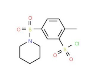 2-methyl-5-(piperidin-1-ylsulfonyl)benzenesulfonyl chloride - chemical structure image