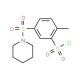 2-methyl-5-(piperidin-1-ylsulfonyl)benzenesulfonyl chloride - chemical structure image