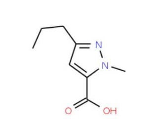 2-Methyl-5-propyl-2H-pyrazole-3-carboxylic acid (CAS 139755-99-0) - chemical structure image