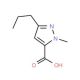 2-Methyl-5-propyl-2H-pyrazole-3-carboxylic acid (CAS 139755-99-0) - chemical structure image