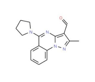 2-methyl-5-pyrrolidin-1-ylpyrazolo[1,5-a]quinazoline-3-carbaldehyde - chemical structure image