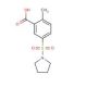 2-methyl-5-(pyrrolidin-1-ylsulfonyl)benzoic acid - chemical structure image