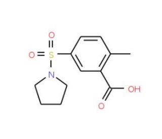 2-Methyl-5-(pyrrolidine-1-sulfonyl)-benzoic acid - chemical structure image