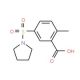 2-Methyl-5-(pyrrolidine-1-sulfonyl)-benzoic acid - chemical structure image