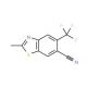 2-Methyl-5-(trifluoromethyl)-1,3-benzothiazole-6-carbonitrile - chemical structure image