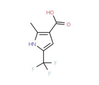 2-methyl-5-(trifluoromethyl)-1H-pyrrole-3-carboxylic acid - chemical structure image