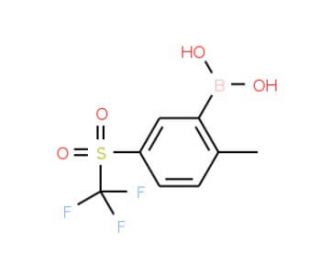 2-Methyl-5-(trifluoromethylsulfonyl)phenylboronic acid (CAS 1150114-49-0) - chemical structure image