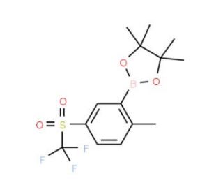 2-Methyl-5-(trifluoromethylsulfonyl)phenylboronic acid, pinacol ester (CAS 1150271-69-4) - chemical structure image