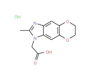 (2-Methyl-6,7-dihydro-5,8-dioxa-1,3-diaza-cyclopenta[b]naphthalen-1-yl)-acetic acid hydrochloride - chemical structure image