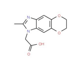 (2-Methyl-6,7-dihydro-5,8-dioxa-1,3-diaza-cyclopenta[b]naphthalen-1-yl)-acetic acid - chemical structure image