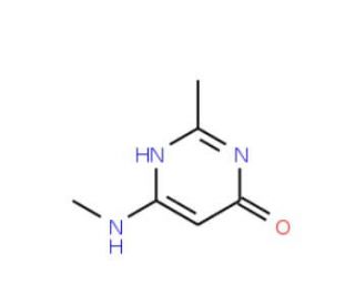 2-Methyl-6-(methylamino)-4-pyrimidinol - chemical structure image