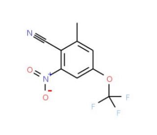 2-Methyl-6-nitro-4-(trifluoromethoxy)benzonitrile - chemical structure image