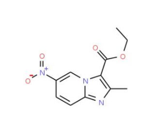 2-Methyl-6-nitroimidazo[1,2-a]pyridine-3-carboxylic acid ethyl ester (CAS 81438-60-0) - chemical structure image