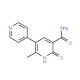 2-Methyl-6-oxo-1,6-dihydro-3,4′-bipyridine-5-carboxamide (CAS 80047-24-1) - chemical structure image