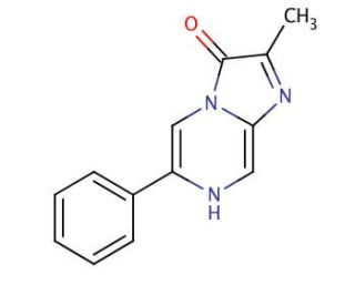 2-Methyl-6-phenyl-3,7-dihydroimidazo[1,2-a]pyrazin-3(7H)-one (CAS 19953-58-3) - chemical structure image