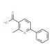2-methyl-6-phenylnicotinic acid (CAS 66416-49-7) - chemical structure image