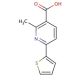 2-methyl-6-thien-2-ylnicotinic acid - chemical structure image