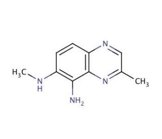 2-Methyl-7-methylamino-8-amino-quinoxaline (CAS 92116-67-1) - chemical structure image