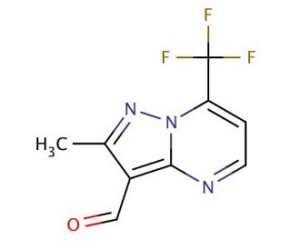2-methyl-7-(trifluoromethyl)pyrazolo[1,5-a]pyrimidine-3-carbaldehyde - chemical structure image