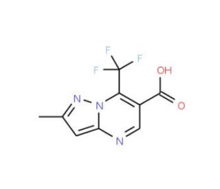 2-methyl-7-(trifluoromethyl)pyrazolo[1,5-a]pyrimidine-6-carboxylic acid (CAS 691868-52-7) - chemical structure image
