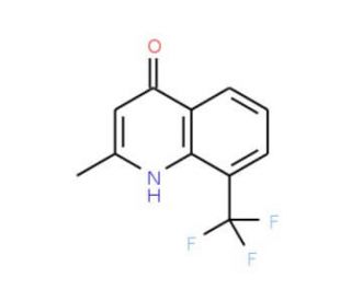 2-Methyl-8-(trifluoromethyl)quinolin-4-ol (CAS 140908-88-9) - chemical structure image