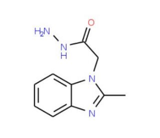 (2-Methyl-benzoimidazol-1-yl)-acetic acid hydrazide (CAS 97420-40-1) - chemical structure image