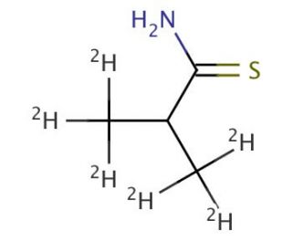 2-Methyl-d3-propane-3,3,3-d3-thioamide (CAS 1020719-63-4) - chemical structure image