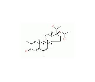 2-Methyl-&Delta;1-megestrol Acetate (Megestrol Acetate Impurity) - chemical structure image