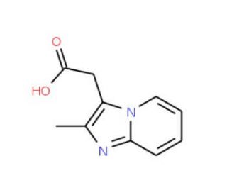 (2-Methyl-imidazo[1,2-a]pyridin-3-yl)-acetic acid (CAS 17745-07-2) - chemical structure image