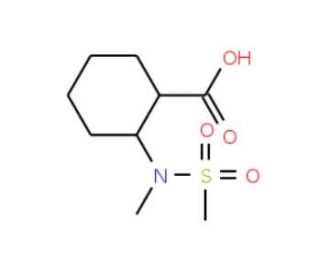 2-[methyl(methylsulfonyl)amino]benzoic acid - chemical structure image