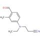 2-Methyl-N-ethyl-N-(2-cyanoethyl)-4-aminobenzaldehyde (CAS 119-97-1) - chemical structure image