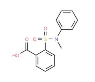2-{[methyl(phenyl)amino]sulfonyl}benzoic acid (CAS 26638-45-9) - chemical structure image