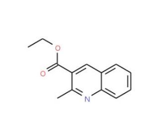2-Methyl-quinoline-3-carboxylic acid ethyl ester (CAS 15785-08-7) - chemical structure image