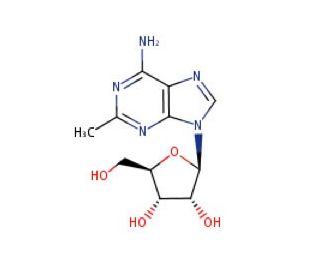 2-methyladenosine (CAS 16526-56-0) - chemical structure image